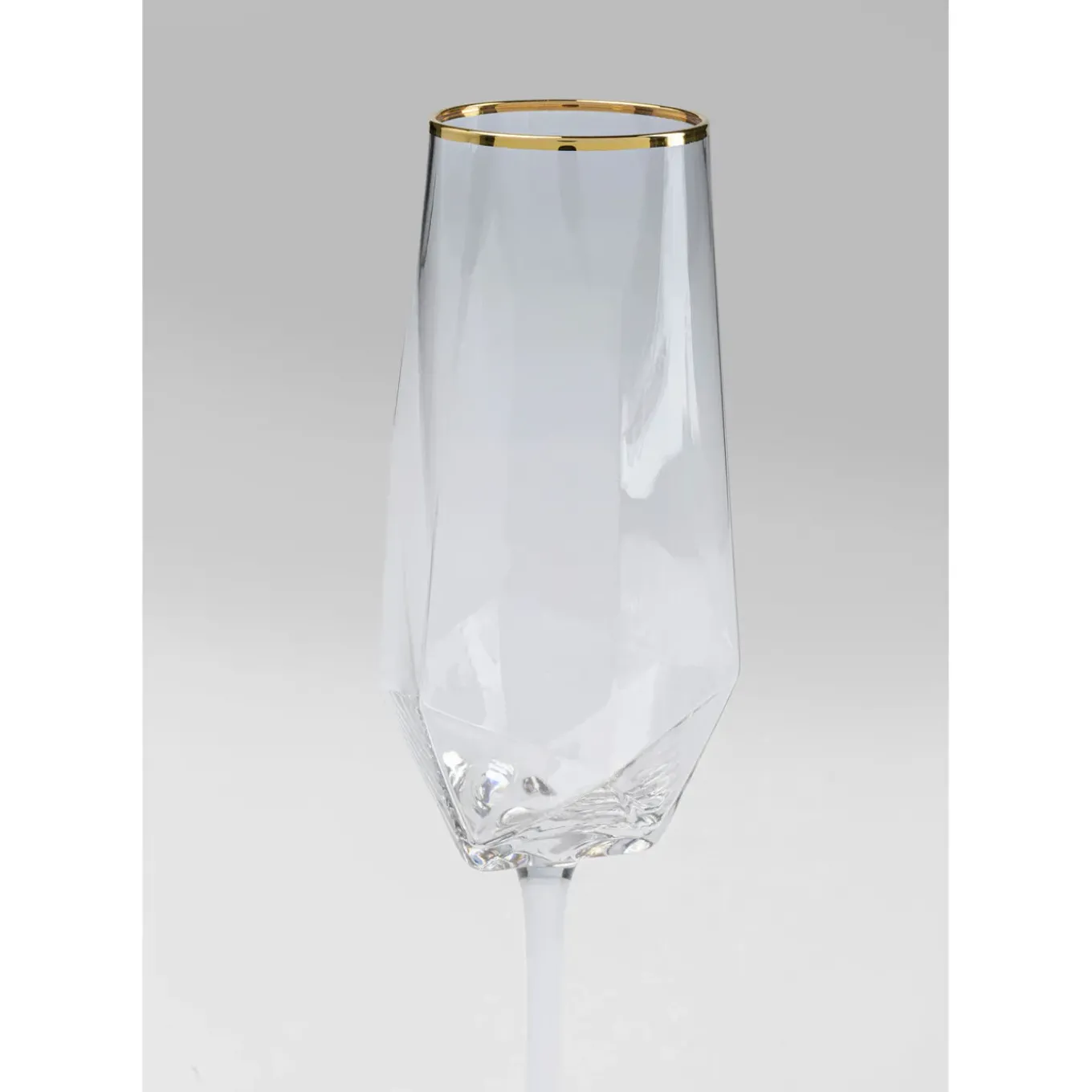 Verre À Champagne Diamond Gold Rim