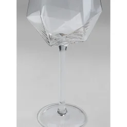 Verre A Vin Diamond Dore Rim