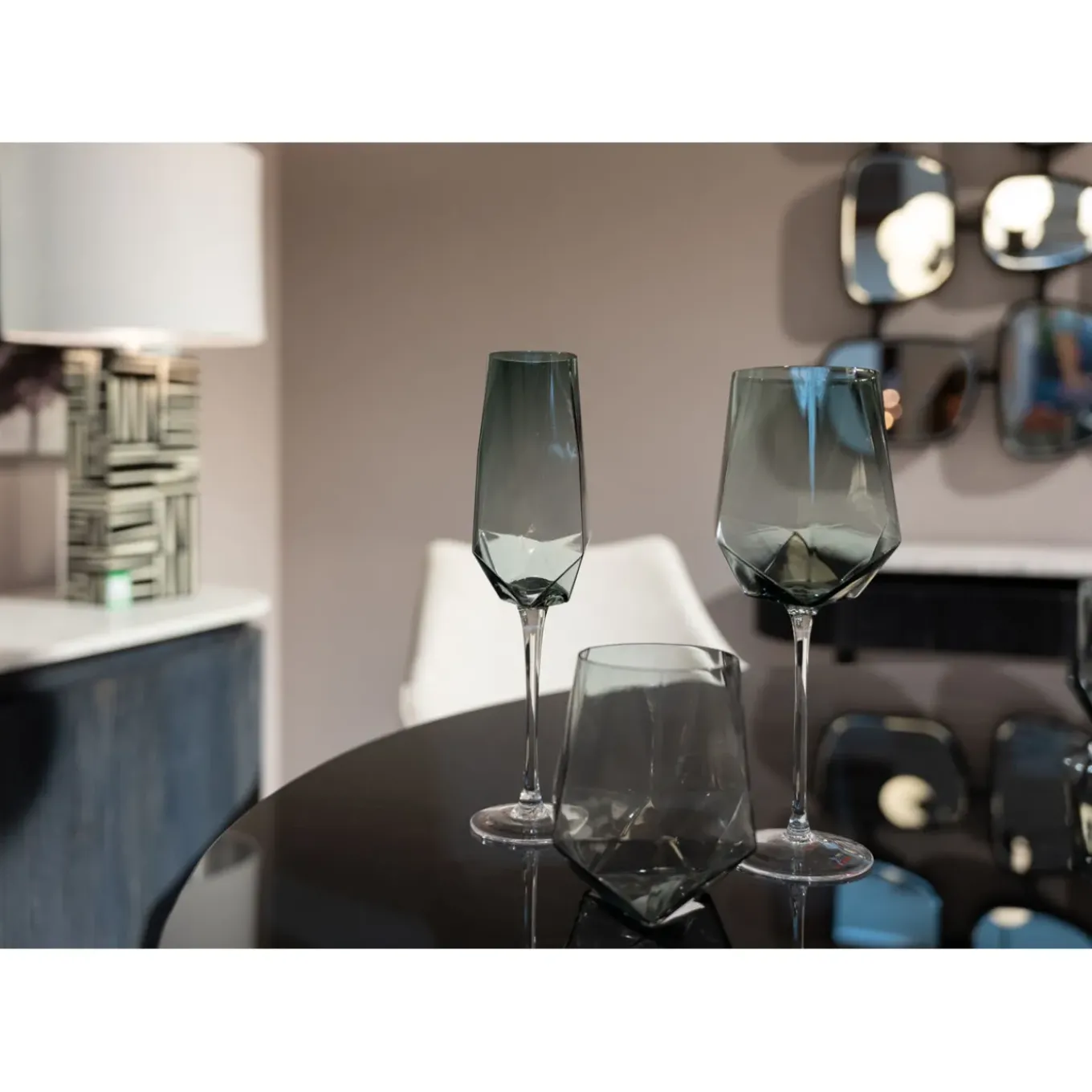 Verre A Vin Diamond Smoke